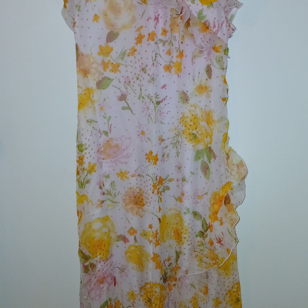 Floral Kids Dress - Yellow and Pink